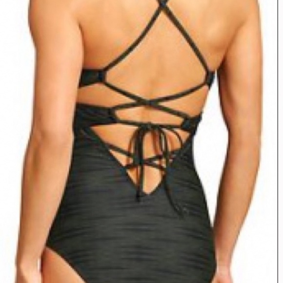 Athleta Ariel Peach One Piece Bathing Suit, S. - Picture 6 of 7